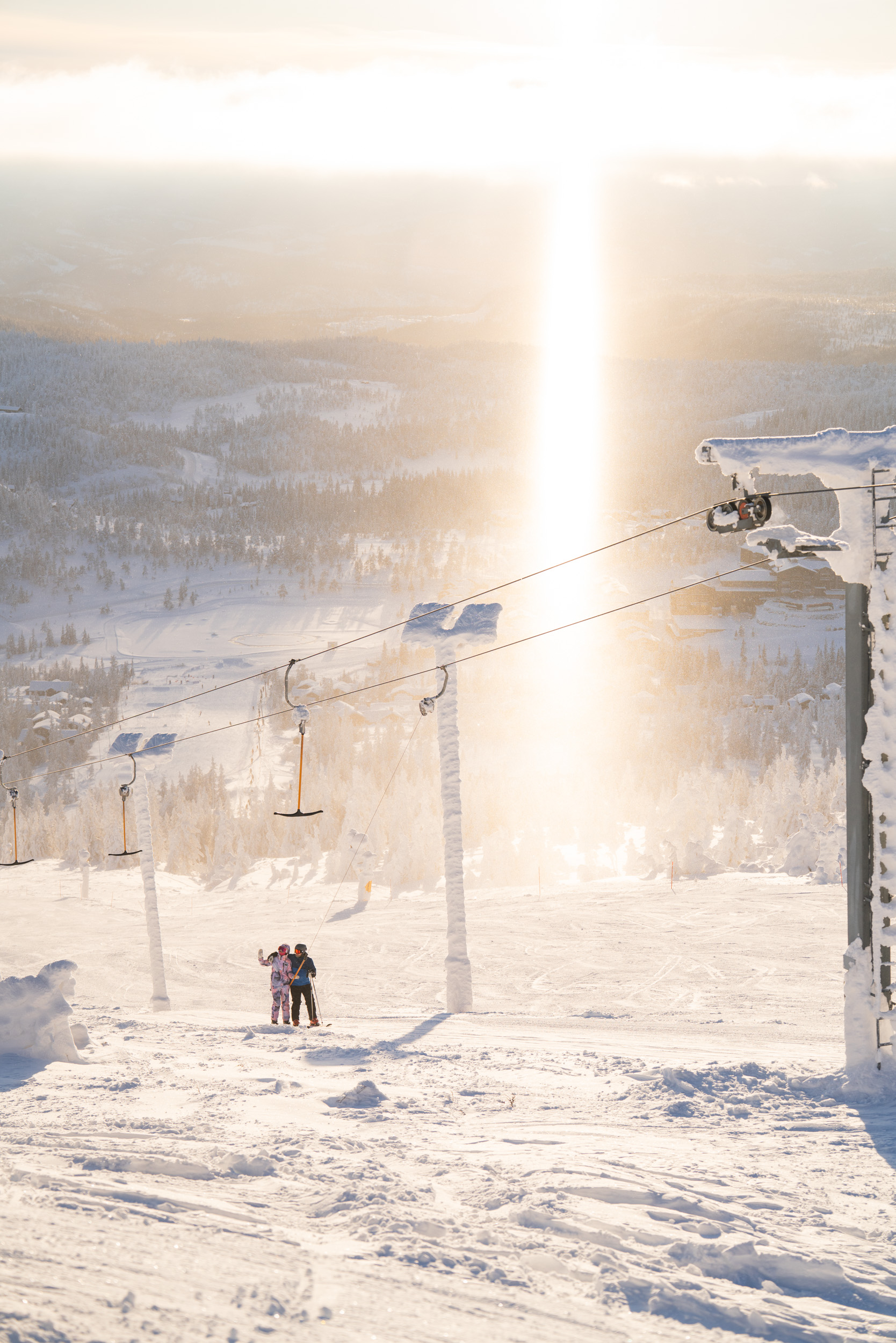 Ski i bakkene utenfor Norefjell Ski & Spa